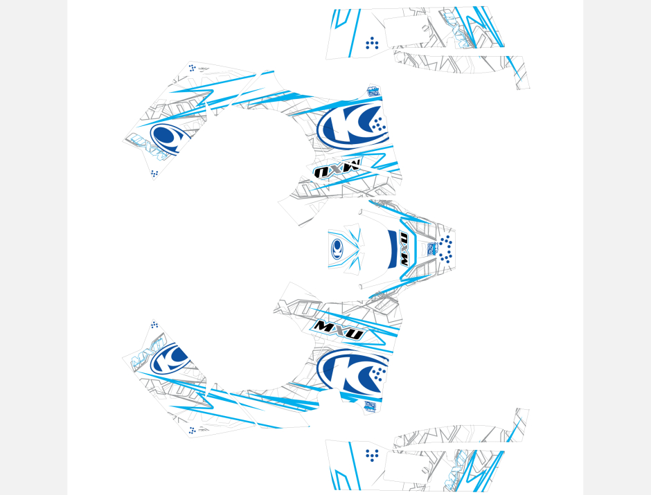 KIT DECO QUAD MXU 550-700i AGRY BLANC 2