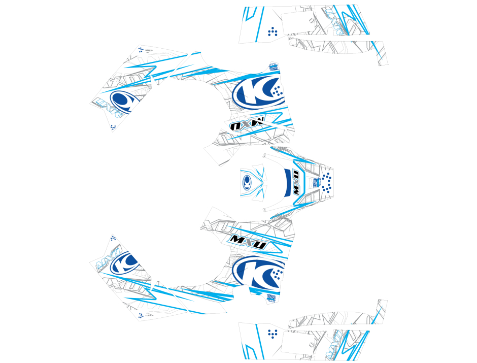 KIT DECO QUAD MXU 550-700i AGRY BLANC 2