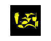 Kit plastique Acerbis Yamaha Jaune fluo 1