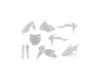 Kit plastique Acerbis Ktm Blanc 1
