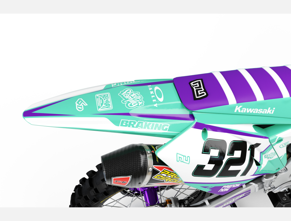 KIT DECO MOTOCROSS ENJOY THE RIDE AQUA 2