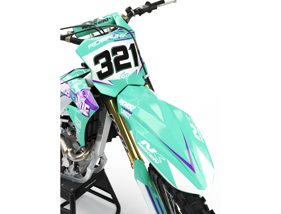KIT DECO MOTOCROSS ENJOY THE RIDE AQUA 3