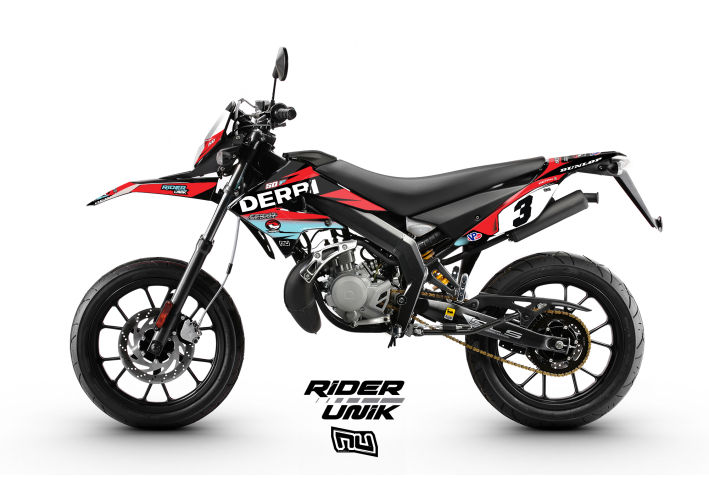 KIT DECO 50CC DERBI DRD USINE ROUGE
