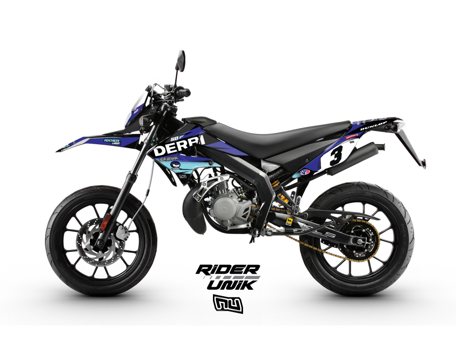 KIT DECO 50CC DERBI DRD USINE BLEU 1