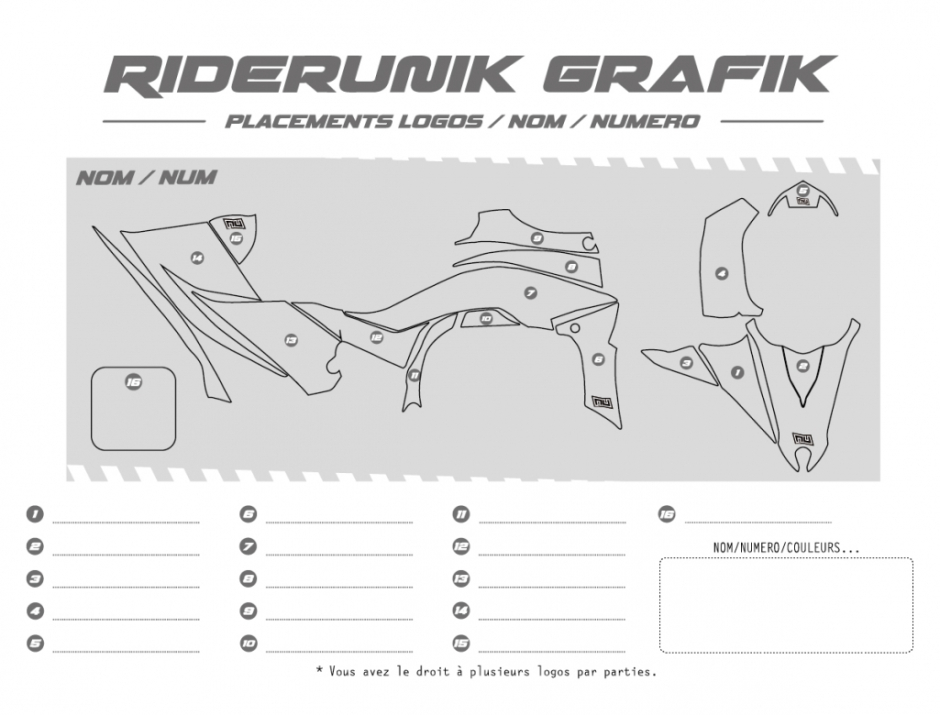 Kit déco quad Suzuki ENJOY THE RIDE Jaune/Bleu 2