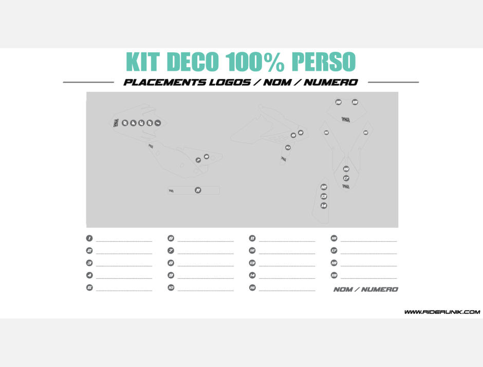 KIT DECO MOTOCROSS BETA 100% PERSONNALISE 1