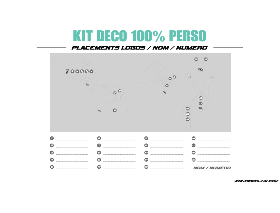 KIT DECO MOTOCROSS BETA 100% PERSONNALISE 1