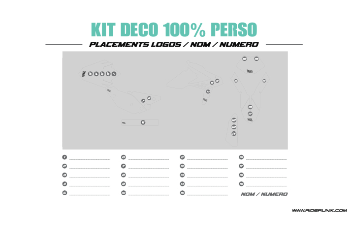 KIT DECO MOTOCROSS BETA 100% PERSONNALISE