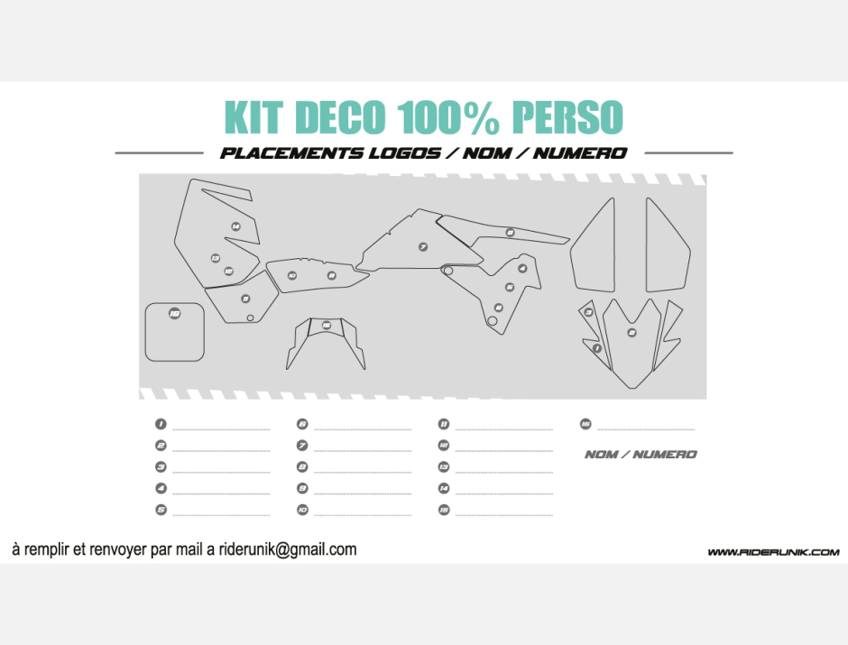 Kit déco quad Suzuki 100% personnalisé 1