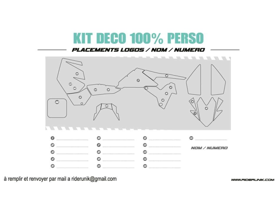 Kit déco quad Suzuki 100% personnalisé 1
