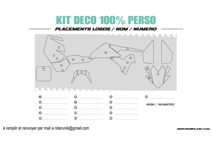 Kit déco quad Suzuki 100% personnalisé