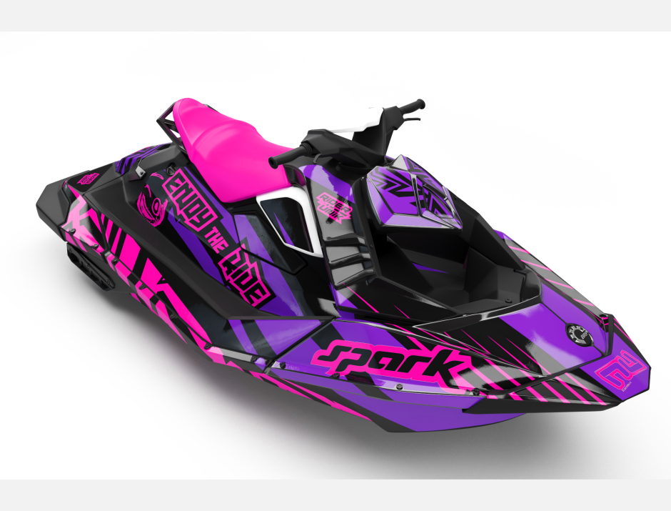 KIT DECO SEA-DOO SPARK ENJOY THE RIDE PINK/PURPLE FULL 1