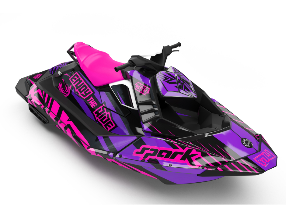KIT DECO SEA-DOO SPARK ENJOY THE RIDE PINK/PURPLE FULL 1