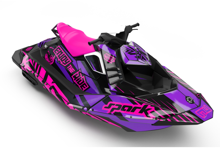 KIT DECO SEA-DOO SPARK ENJOY THE RIDE PINK/PURPLE FULL