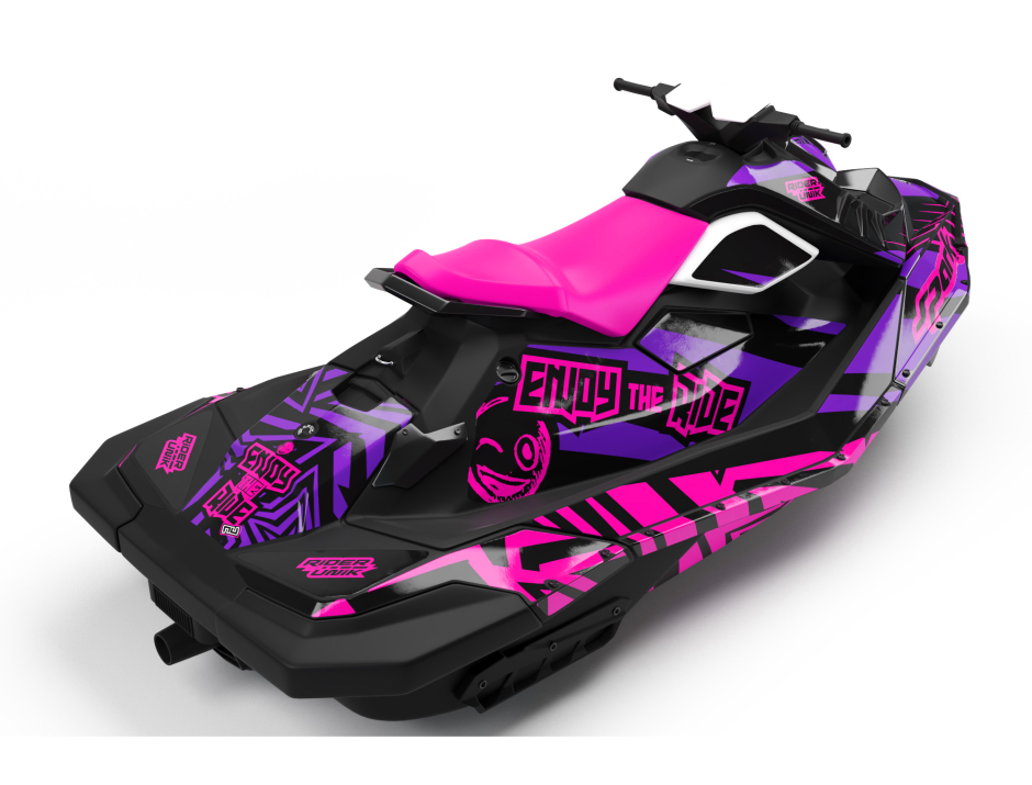 KIT DECO SEA-DOO SPARK ENJOY THE RIDE PINK/PURPLE FULL 3