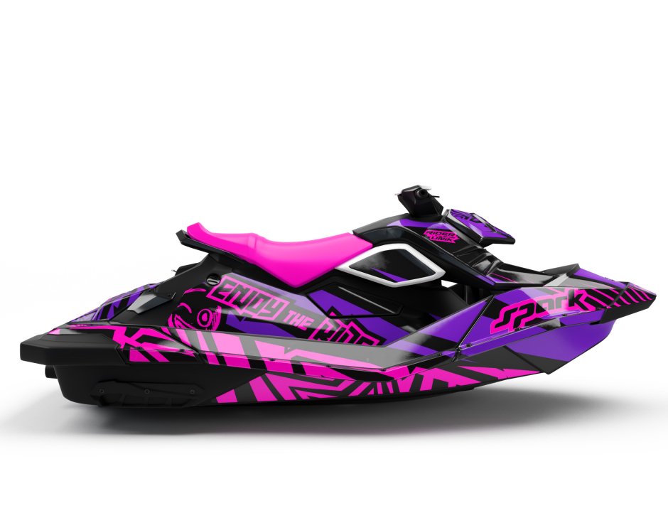 KIT DECO SEA-DOO SPARK ENJOY THE RIDE PINK/PURPLE FULL 2