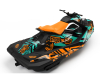 KIT DECO SEA-DOO SPARK ENJOY THE RIDE AQUA/ORANGE FULL 3
