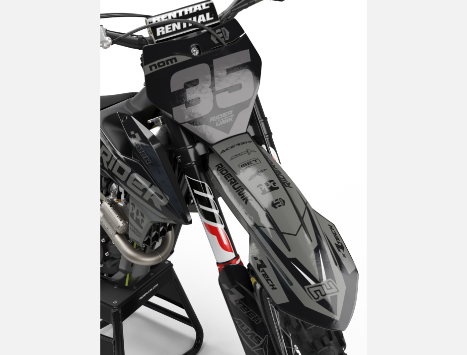 KIT DECO MOTOCROSS KTM RIDER 2019 GREY 2