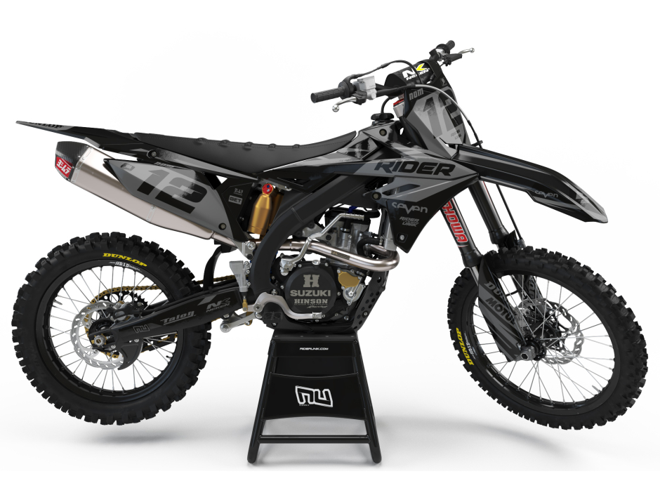 KIT DECO MOTOCROSS SUZUKI RIDER GREY 1