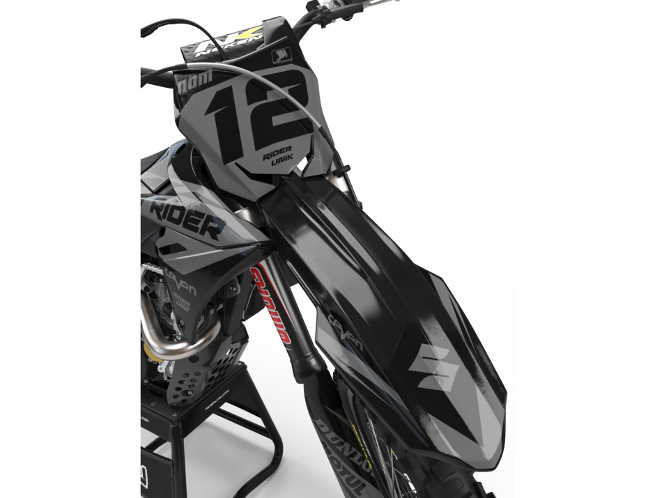 KIT DECO MOTOCROSS SUZUKI RIDER GREY 3
