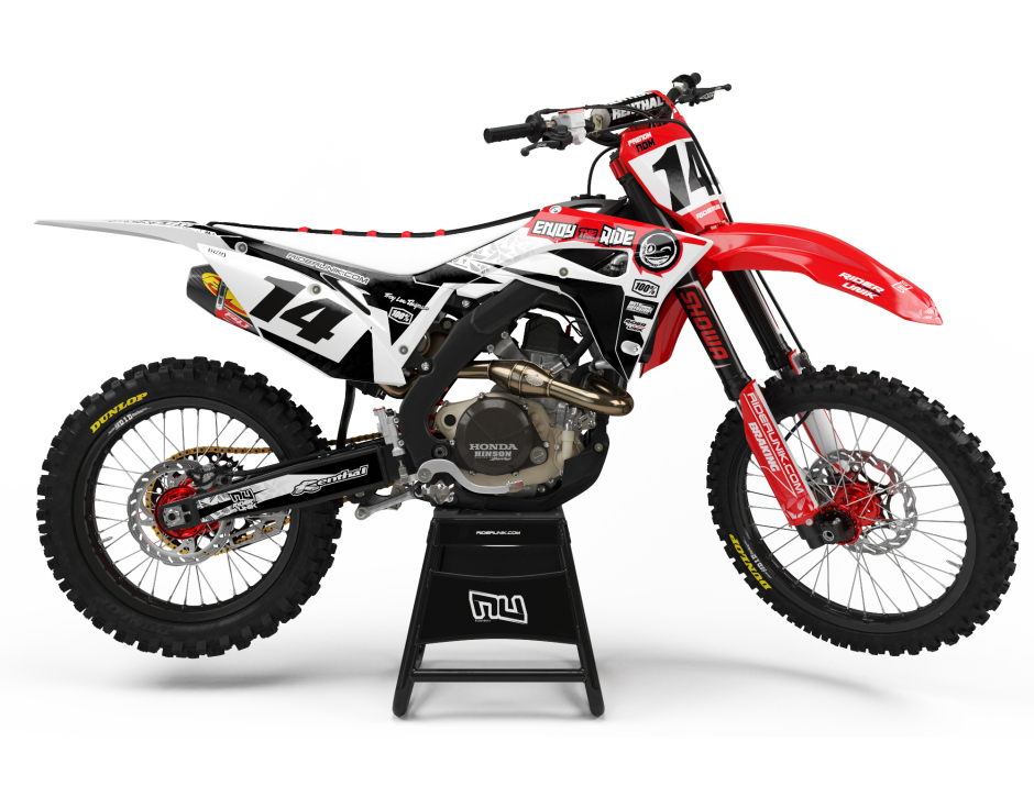 KIT DECO MOTOCROSS CR/CRF ENJOY THE RIDE RED/BLACK 1