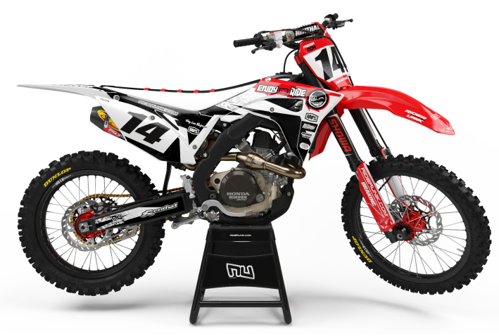 KIT DECO MOTOCROSS CR/CRF ENJOY THE RIDE RED/BLACK