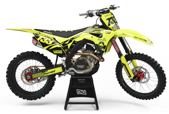 KIT DECO MOTOCROSS CR/CRF THERAPY JAUNE FLUO