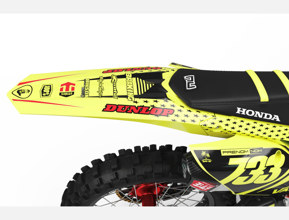 KIT DECO MOTOCROSS CR/CRF THERAPY JAUNE FLUO 2