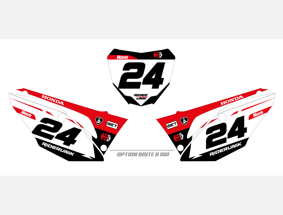 KIT DECO FONDS DE PLAQUES HONDA RIDER 1