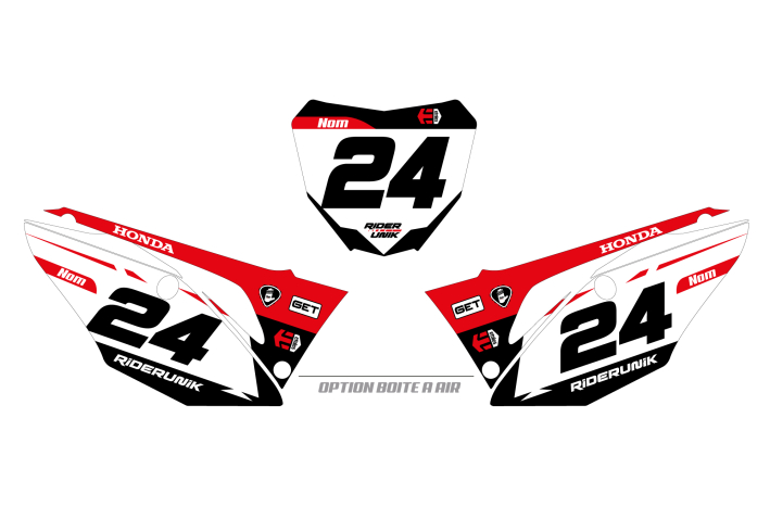 KIT DECO FONDS DE PLAQUES HONDA RIDER