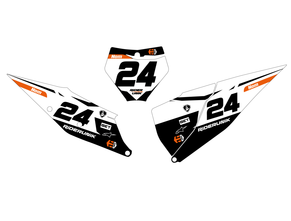 KIT DECO FONDS DE PLAQUES KTM RIDER 1