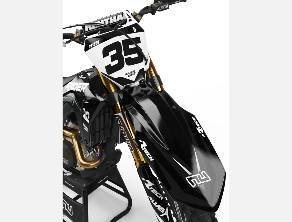 KIT DECO MOTOCROSS CR/CRF RIDER BLACK 3
