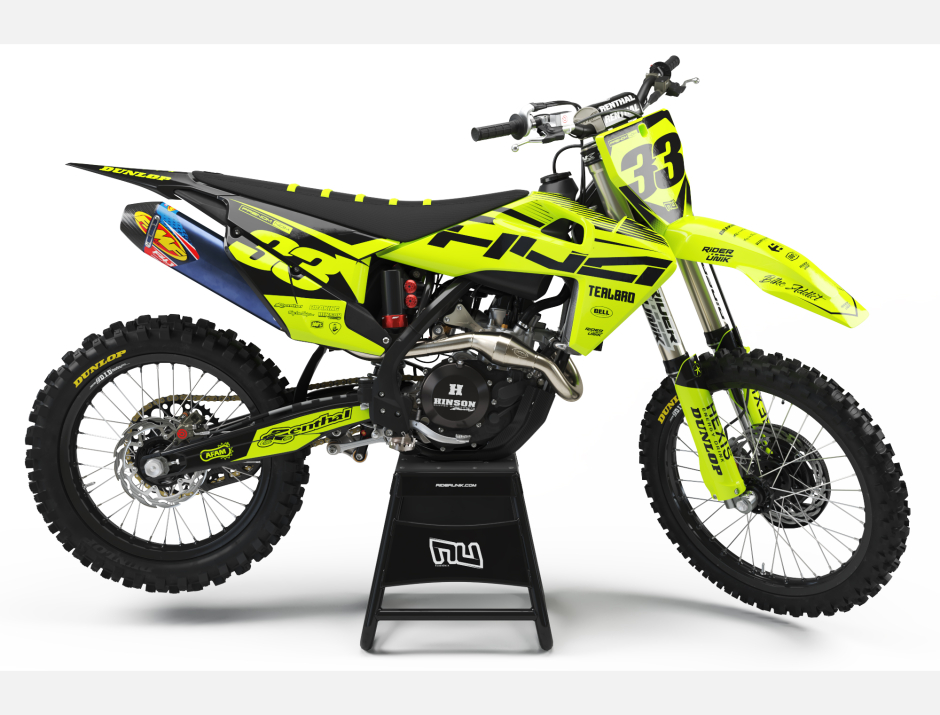 KIT DECO MOTOCROSS HUSQVARNA TEALBRO JAUNE FLUO 2019 1