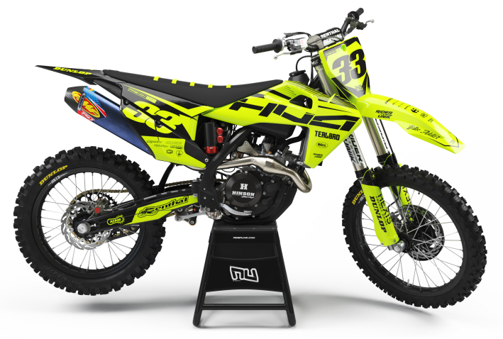 KIT DECO MOTOCROSS HUSQVARNA TEALBRO JAUNE FLUO 2019