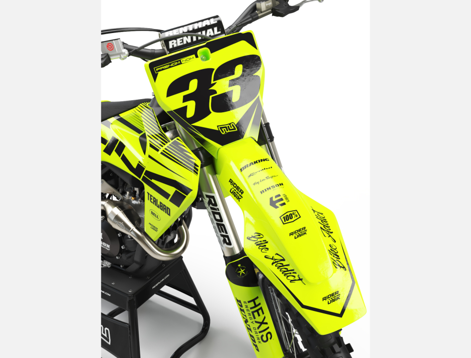 KIT DECO MOTOCROSS HUSQVARNA TEALBRO JAUNE FLUO 2019 3