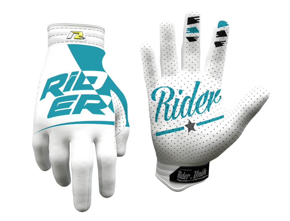 Gants motocross RiderUnik Rider White 2