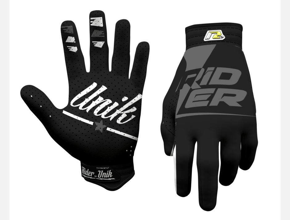 Gants motocross RiderUnik Rider Black 1