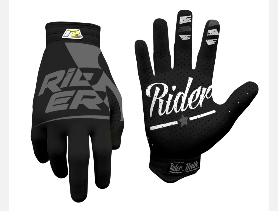 Gants motocross RiderUnik Rider Black 2