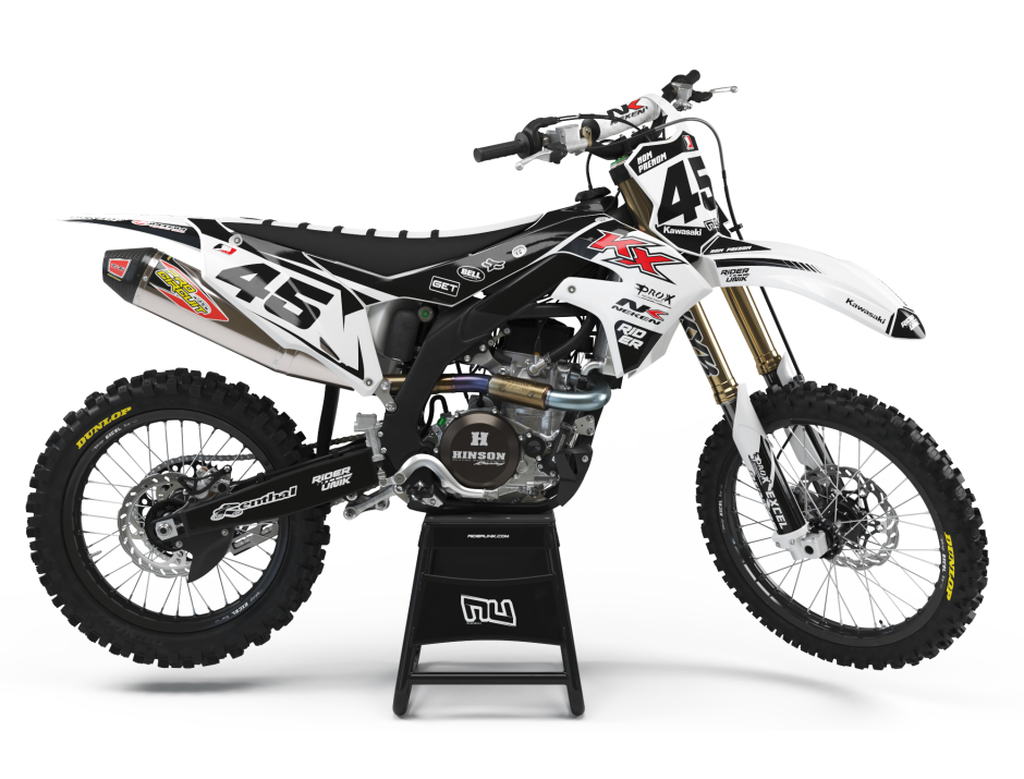 KIT DECO MOTOCROSS KAWASAKI DBY WHITE 1
