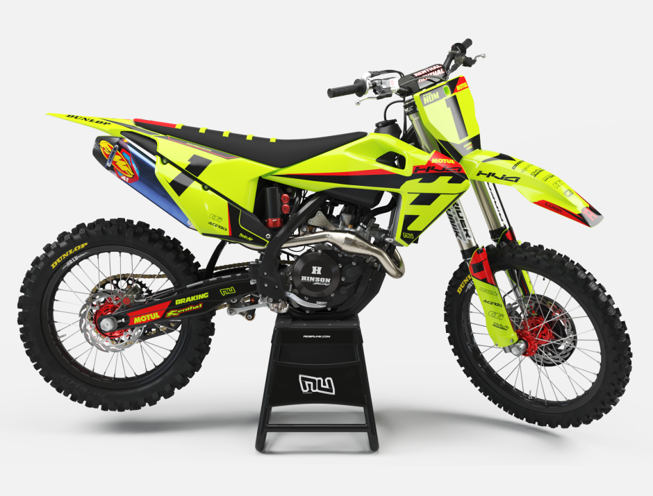 KIT DECO MOTOCROSS HUSQVARNA CORP FLUO 1