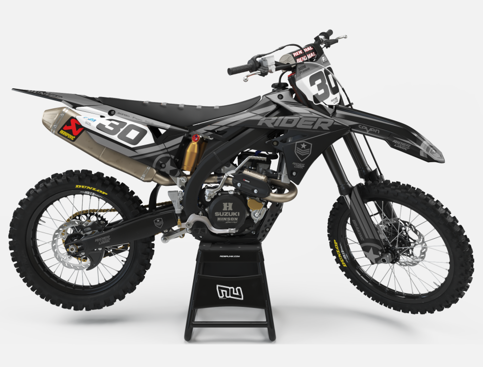 KIT DECO MOTOCROSS SUZUKI BULLET GREY 1