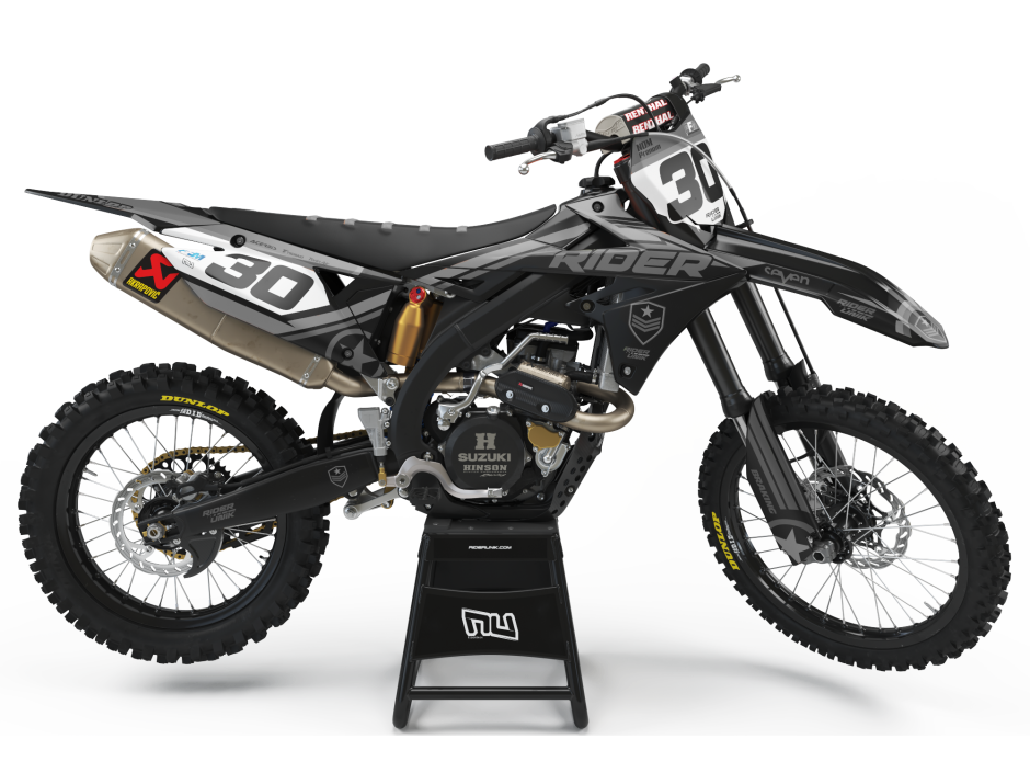 KIT DECO MOTOCROSS SUZUKI BULLET GREY 1