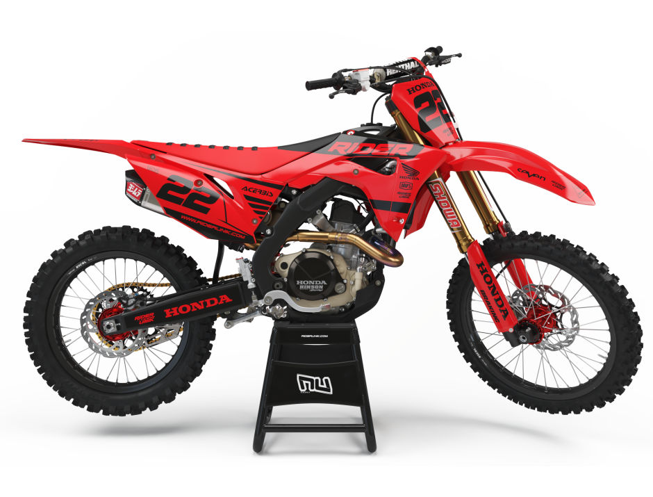 KIT DECO MOTOCROSS CR/CRF RIDE RED BLACK 1