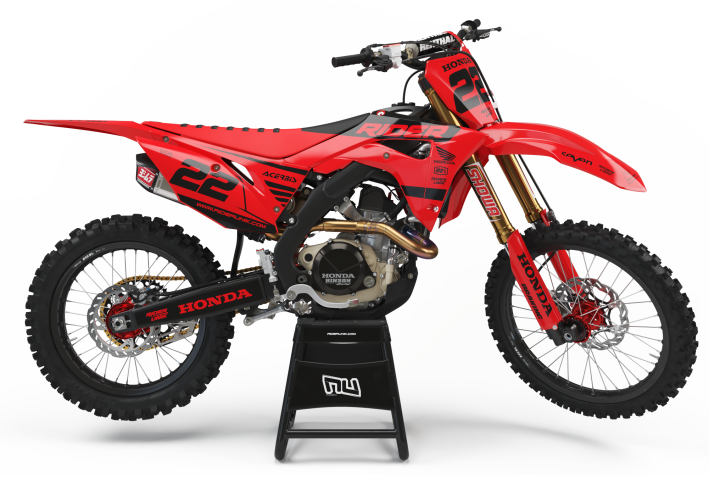 KIT DECO MOTOCROSS CR/CRF RIDE RED BLACK