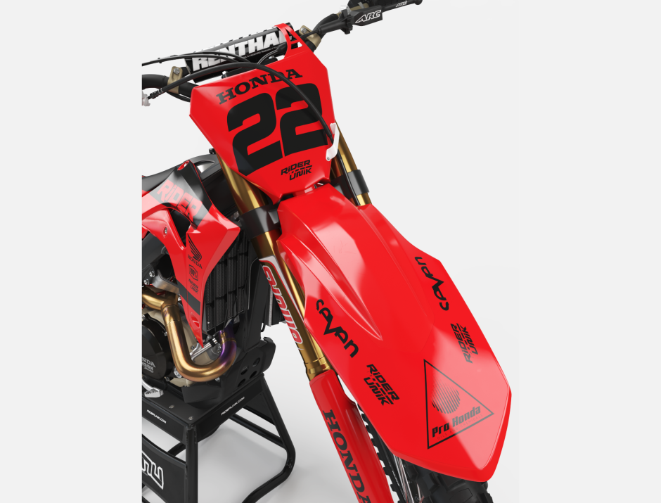 KIT DECO MOTOCROSS CR/CRF RIDE RED BLACK 3