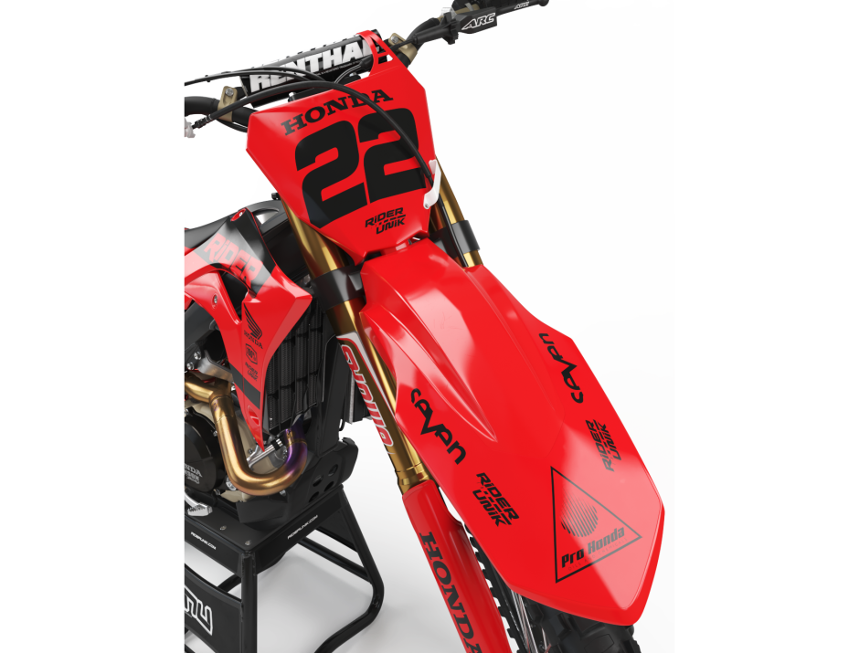 KIT DECO MOTOCROSS CR/CRF RIDE RED BLACK 3