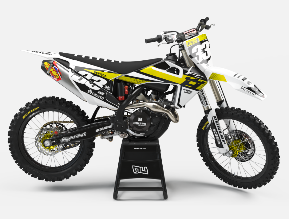 KIT DECO MOTOCROSS HUSQVARNA OFF YELLOW 1