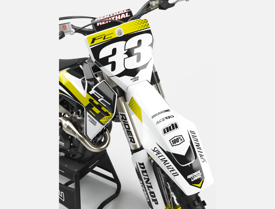 KIT DECO MOTOCROSS HUSQVARNA OFF YELLOW 3