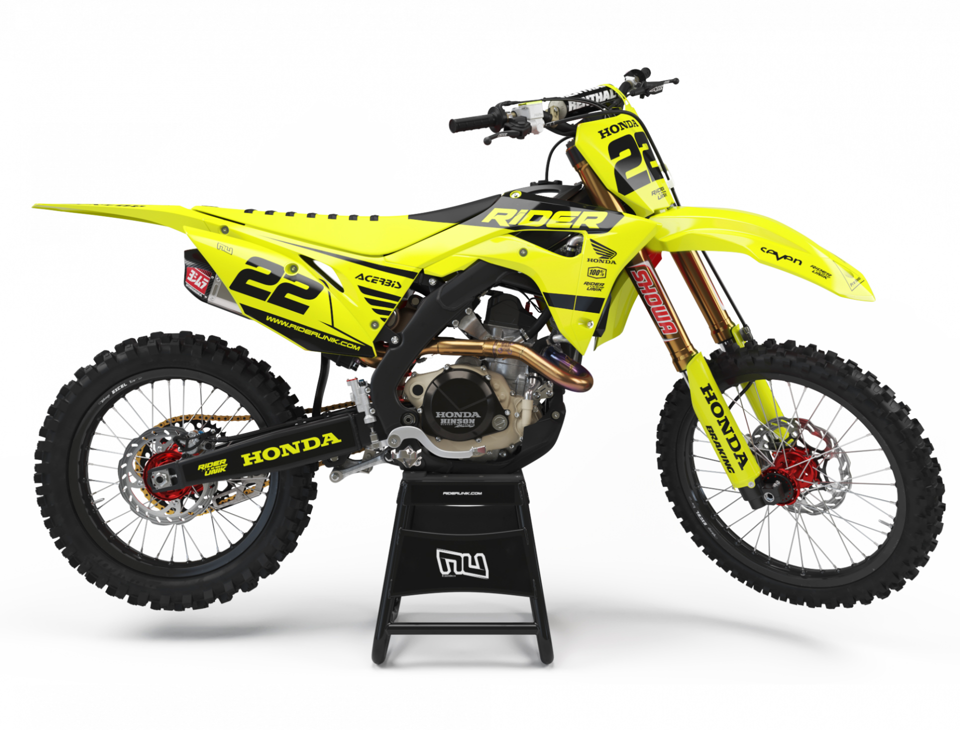 KIT DECO MOTOCROSS CR/CRF RIDE FLUO