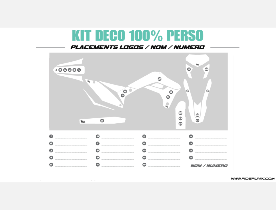 KIT DECO ENDURO SHERCO 100% PERSONNALISE 1